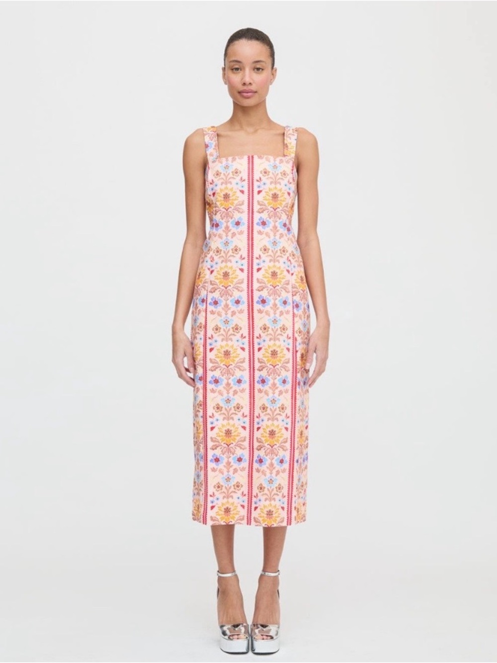 NWT Hill House Home The Iris Dress — Pink Floral Block Stripe, Size Small